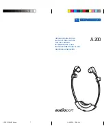 Предварительный просмотр 1 страницы Sennheiser A 200 audioport Instructions For Use Manual