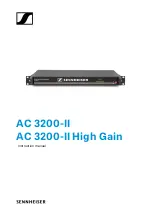 Предварительный просмотр 1 страницы Sennheiser AC 3200-II High Gain Instruction Manual