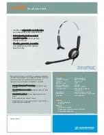 Предварительный просмотр 1 страницы Sennheiser ActiveGard SH 230 Technical Data