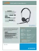 Предварительный просмотр 1 страницы Sennheiser ActiveGard SH350 Specifications