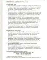 Preview for 5 page of Sennheiser AUDIOLINK PLS-100 Manual