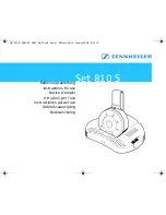 Preview for 1 page of Sennheiser Audiology Set 810 S Infra-red Instructions For Use Manual