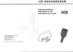 Preview for 1 page of Sennheiser BF 509 Instructions For Use