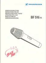 Sennheiser Black Fire BF516FE Instructions For Use предпросмотр