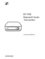 Предварительный просмотр 1 страницы Sennheiser BT T100 Instruction Manual