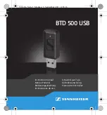 Preview for 1 page of Sennheiser BTD 500 USB Instruction Manual