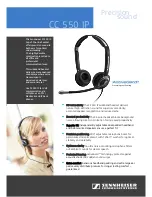 Предварительный просмотр 1 страницы Sennheiser CC 550 IP Datasheet