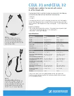 Preview for 1 page of Sennheiser CEUL 31 Specifications