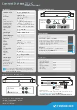 Preview for 2 page of Sennheiser CinemaConnect CS1-C Quick Manual