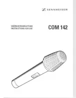 Preview for 1 page of Sennheiser COM 142 Manual