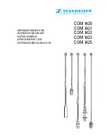 Preview for 1 page of Sennheiser COM 1420 Instructions For Use Manual