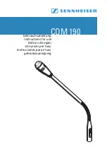 Предварительный просмотр 1 страницы Sennheiser COM 190 Instructions For Use Manual