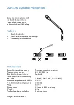 Предварительный просмотр 3 страницы Sennheiser COM 190 Instructions For Use Manual