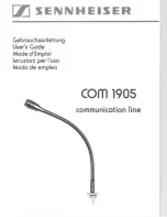 Предварительный просмотр 1 страницы Sennheiser COM 1905 Manual