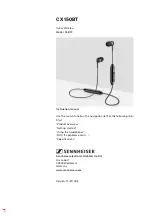 Preview for 1 page of Sennheiser CX 150BT Instruction Manual