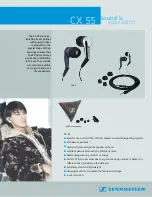 Предварительный просмотр 1 страницы Sennheiser CX 55 Specification Sheet