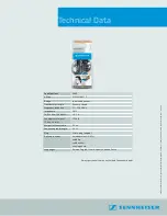 Предварительный просмотр 2 страницы Sennheiser CX 55 Specification Sheet