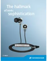 Предварительный просмотр 1 страницы Sennheiser CX 890i Product Sheet