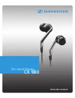 Sennheiser CX 980 Instruction Manual preview