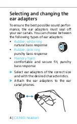 Preview for 5 page of Sennheiser CX 980I Instruction Manual