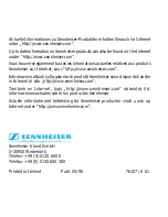 Preview for 52 page of Sennheiser DSP 360 - SHORT Instructions For Use Manual