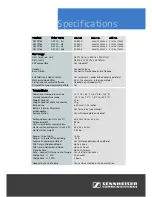 Preview for 3 page of Sennheiser DW 10 HS Specifications