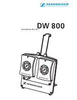 Предварительный просмотр 1 страницы Sennheiser DW 800 Instructions For Use Manual