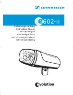 Preview for 1 page of Sennheiser E 602-II - 03-06 Instructions For Use Manual