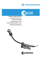 Sennheiser E 608 - 01-07 Instructions For Use Manual preview