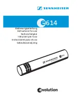 Preview for 1 page of Sennheiser E 614 - 09-04 Instructions For Use Manual