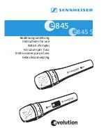 Предварительный просмотр 1 страницы Sennheiser E 845 - 03-07 Instructions For Use Manual