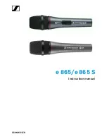 Предварительный просмотр 1 страницы Sennheiser e 865 S Instruction Manual