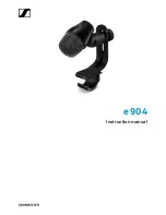 Предварительный просмотр 1 страницы Sennheiser E 904 Instruction Manual