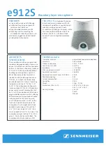 Preview for 1 page of Sennheiser e 912 WH Technical Data