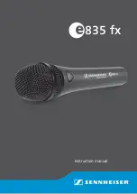 Sennheiser e835 fx Instruction Manual предпросмотр