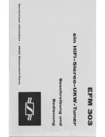 Sennheiser EFM 303 (German) Beschreibung Und Bedienung Manual preview