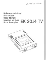 Предварительный просмотр 1 страницы Sennheiser EK 2014 TV Manual