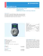 Preview for 1 page of Sennheiser EK 2020-D-US Technical Data