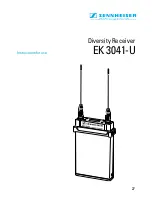 Предварительный просмотр 1 страницы Sennheiser EK 3041-U Instructions For Use Manual