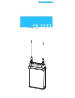 Preview for 1 page of Sennheiser EK 3241 Instructions For Use Manual