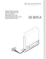 Preview for 1 page of Sennheiser EK 4015 A Manual