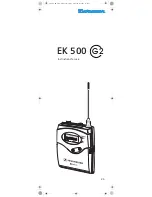 Sennheiser EK 500 G2 Instructions For Use Manual preview