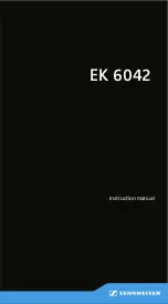 Предварительный просмотр 1 страницы Sennheiser EK 6042 Instruction Manual