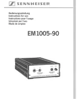 Предварительный просмотр 1 страницы Sennheiser EM 1005-90 Manual