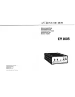 Предварительный просмотр 1 страницы Sennheiser EM 1005 Instructions For Use Manual