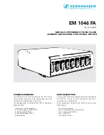 Sennheiser EM 1046 FA Assembly Instructions предпросмотр