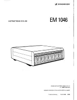Preview for 1 page of Sennheiser EM 1046 Instructions For Use Manual