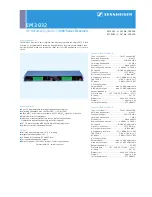 Предварительный просмотр 1 страницы Sennheiser EM 3032 Datasheet