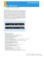 Preview for 1 page of Sennheiser EM 3732 FREQUENCY SHEETS Product Sheet