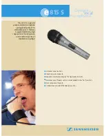 Предварительный просмотр 1 страницы Sennheiser Evolution E 815 S Datasheet